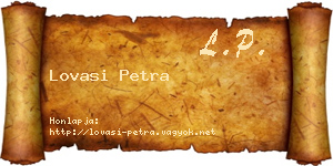 Lovasi Petra névjegykártya